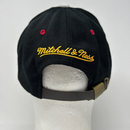 Miami Heat Hat Baseball Cap Mitchell & Ness Leather Strapback Black 5 Panel NBA - Neon Vintage