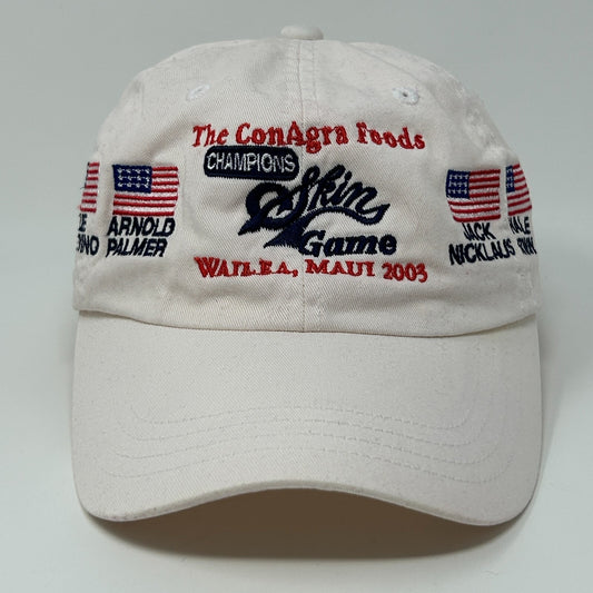 Vintage Y2Ks Champions Skin Game Dad Hat Baseball Cap White 2005 Golf Strapback