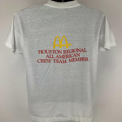 Camiseta vintage McDonalds All American Team de los años 80, talla mediana, para hombre, de Houston, EE. UU., color blanco