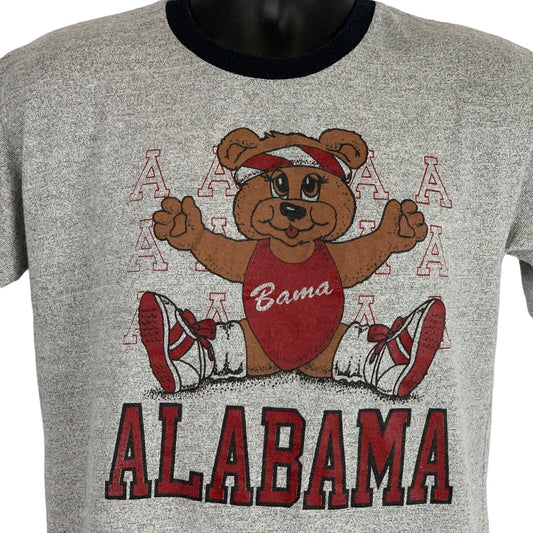 Universidad de Alabama Crimson Tide Vintage 90s Camiseta NCAA UA Bear USA Medio