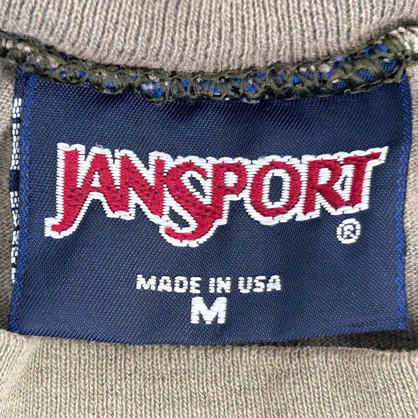 JanSport Hike Trek Tread Walk Vintage T Shirt Medium 90s Hiking USA Mens Beige