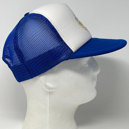 Vintage 90s Petaluma Athletic Club Trucker Hat Baseball Cap Gym Snapback Blue
