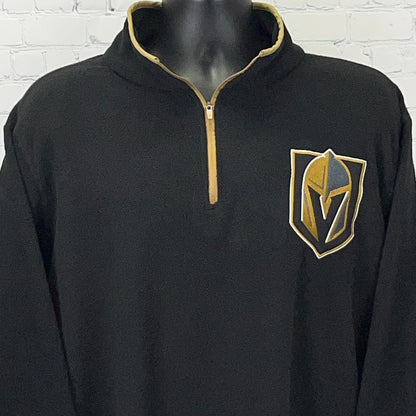 Las Vegas Golden Knights Fleece 1/4 Zip Pullover 3XL XXXL Black Station Casinos