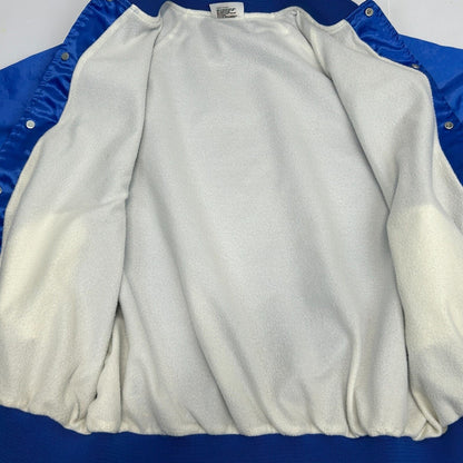 Chaqueta de satén vintage de campeones de balonmano del estado de Illinois para hombre, talla extragrande, azul, IHA, años 90