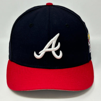 Gorra de béisbol New Era azul vintage de los años 90 de los Atlanta Braves de la Serie Mundial de 1999, 7 1/4