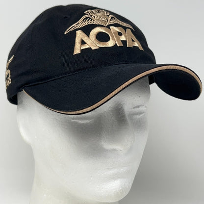 AOPA Aircraft Owners Pilots Assoc Dad Hat Baseball Cap 75 Years Strapback Black