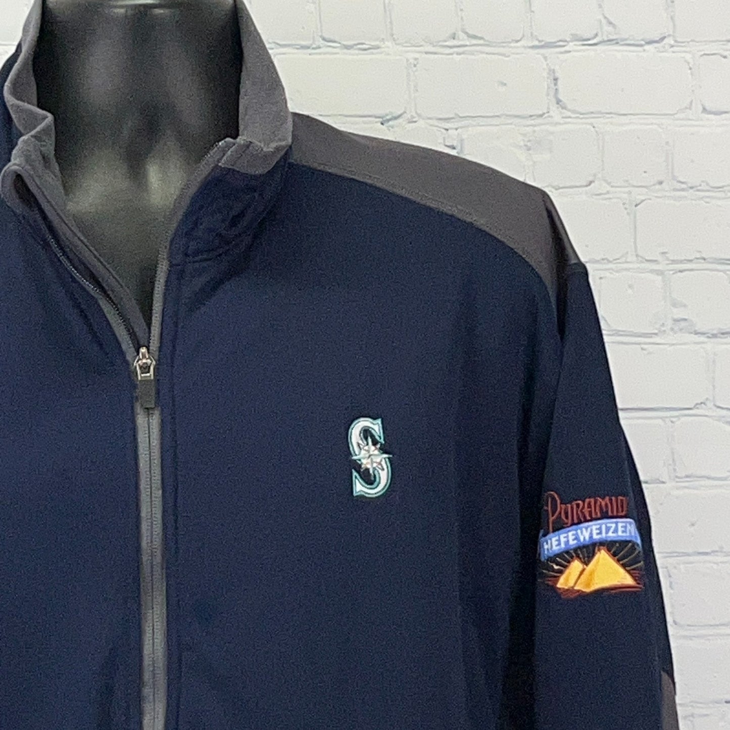 Seattle Mariners Pyramid Brewing Co Jacket Hefeweizen Brewery Blue XL X-Large