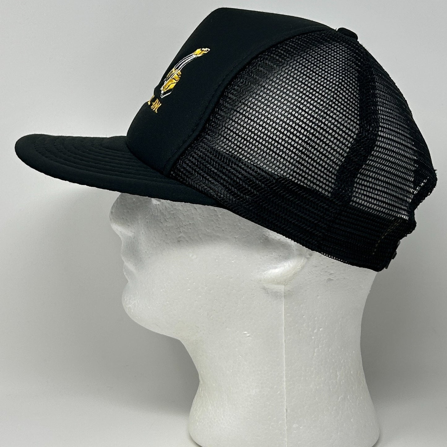 Vintage 90s Graco Robotics Inc Trucker Hat Baseball Cap GRI Mesh Snapback Black