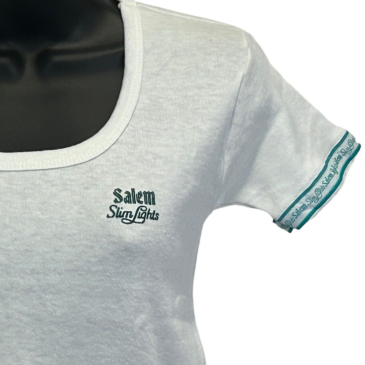 Salem Slim Lights Womens Vintage 70s 80s T Shirt X-Small Cigarettes Promo White