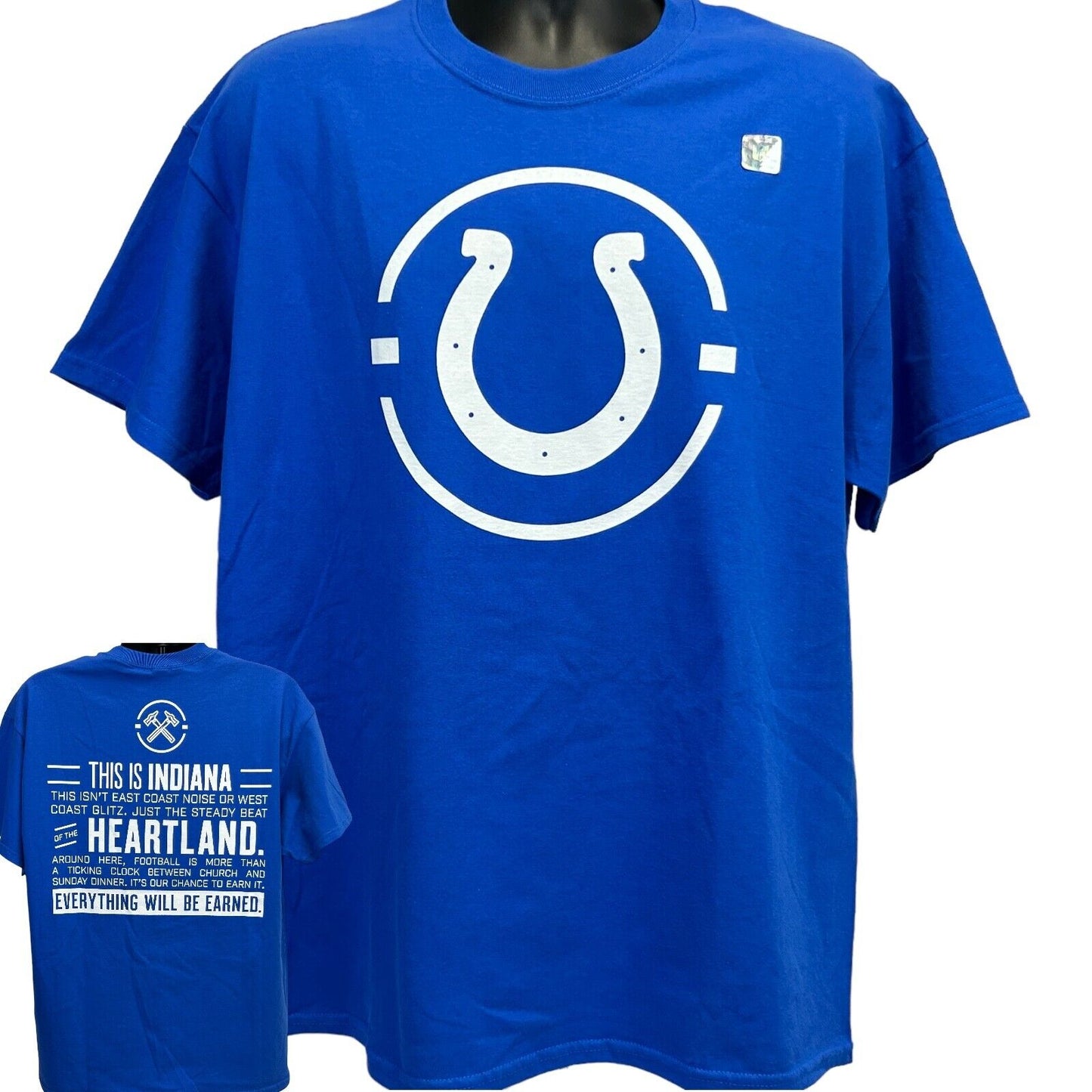 Camiseta de fútbol americano de la NFL Indianapolis Colts Indiana Heartland, talla extragrande, para hombre, color azul