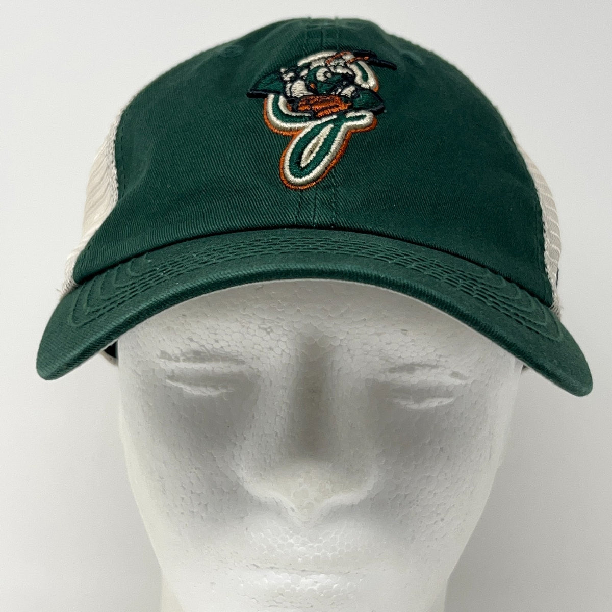 Greensboro Grasshoppers Hat Baseball Cap 47 Brand MiLB Green Mesh Trucker S-M