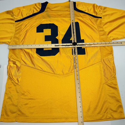 California Golden Bears 34 Football Jersey XXL 2XL University Nike Mens Yellow