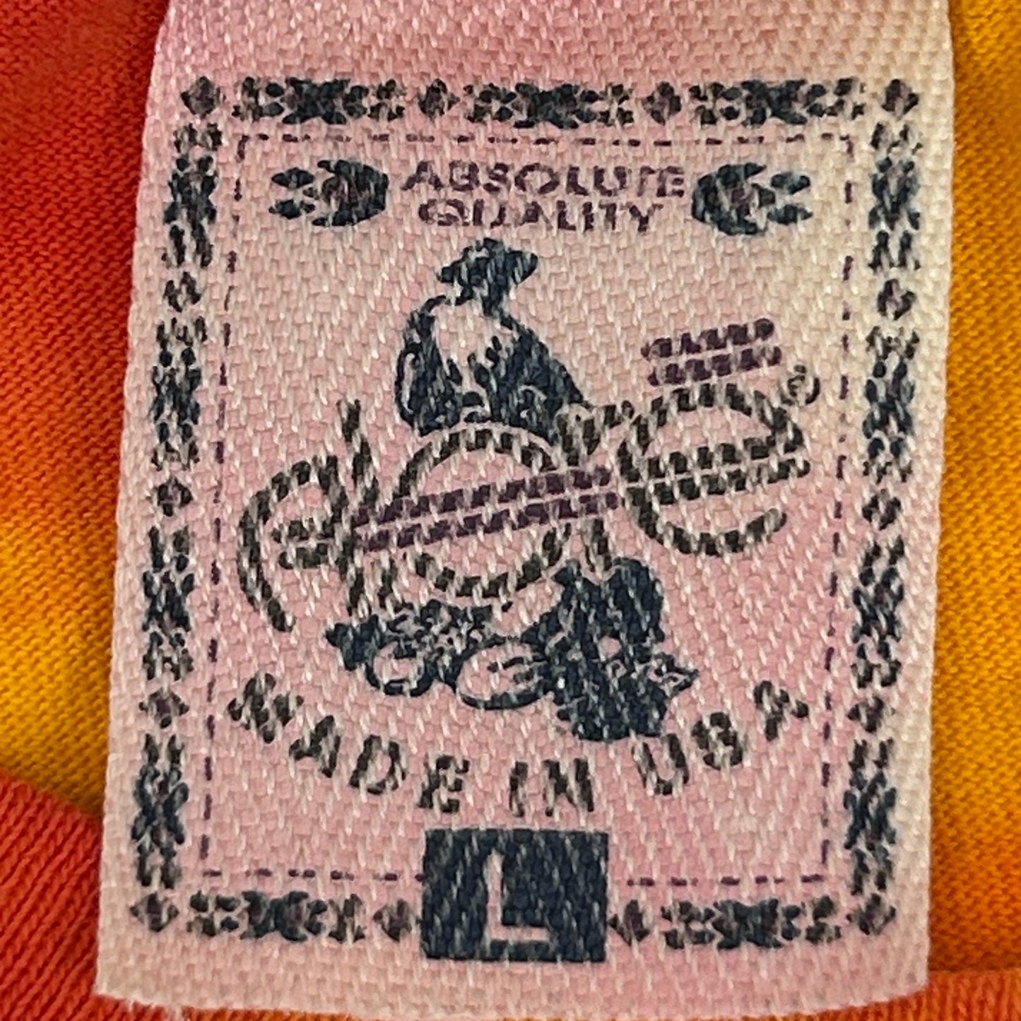 Vintage Joes Crab Shack T Shirt Mens L Large Orange 90s Peace Love and Crabs USA