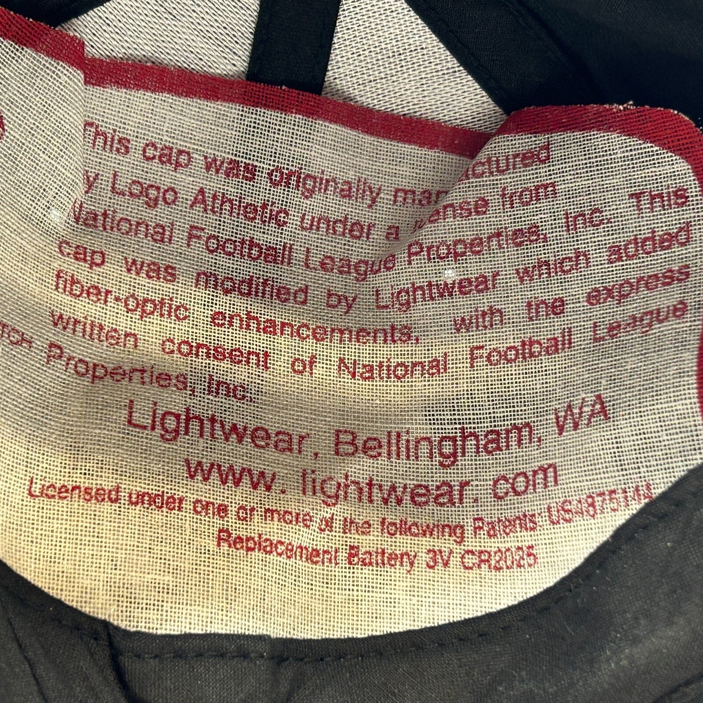 Vintage Tampa Bay Buccaneers Blinking Hat Baseball Cap Flashing Light Up Black