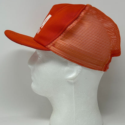 Vintage NRA Freedom Trucker Hat Baseball Cap National Rifle Association Orange