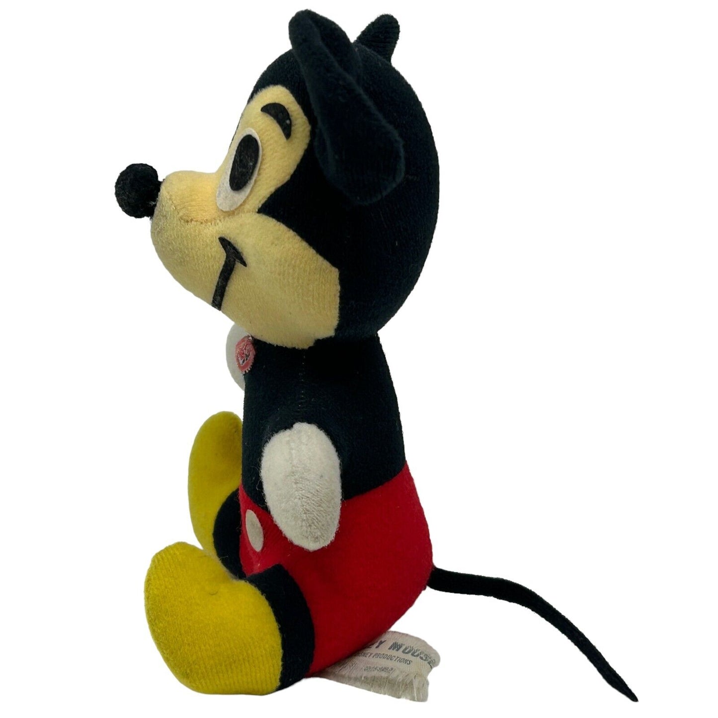 Peluche de Mickey y Minnie Mouse de Walt Disney de 7" vintage de los años 70