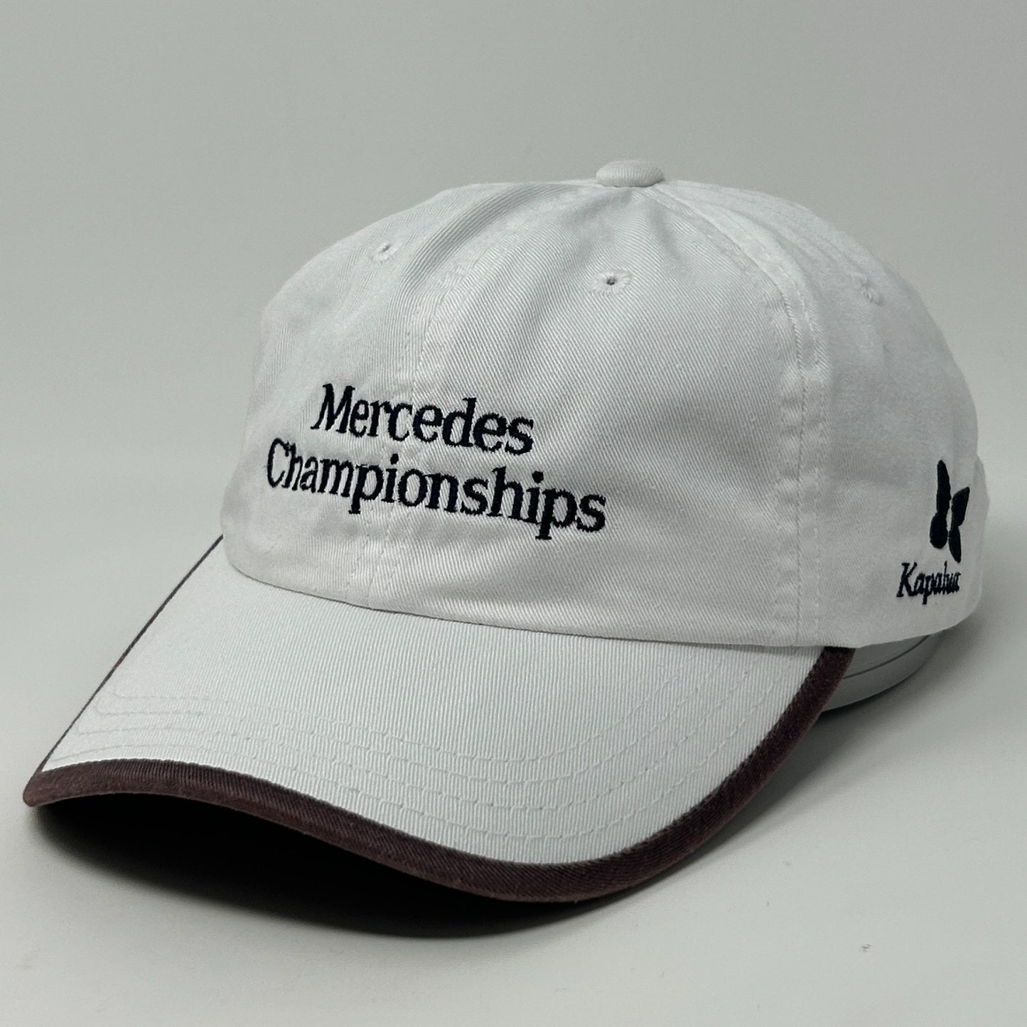 Vintage Y2Ks Mercedes Championships Kapalua Dad Hat Baseball Cap Strapback White