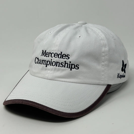 Vintage Y2Ks Mercedes Championships Kapalua Dad Hat Baseball Cap Strapback White