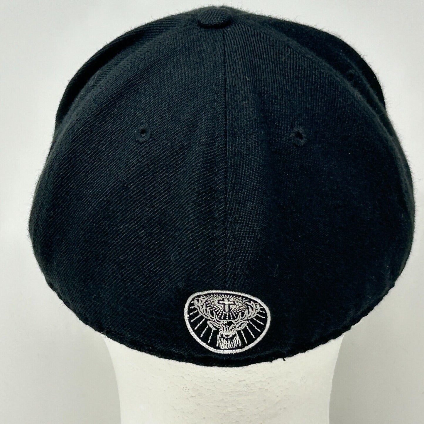 Gorra de béisbol con el logotipo de Jagermeister, con alcohol, de seis paneles, color negro, ajustada, 7 1/2