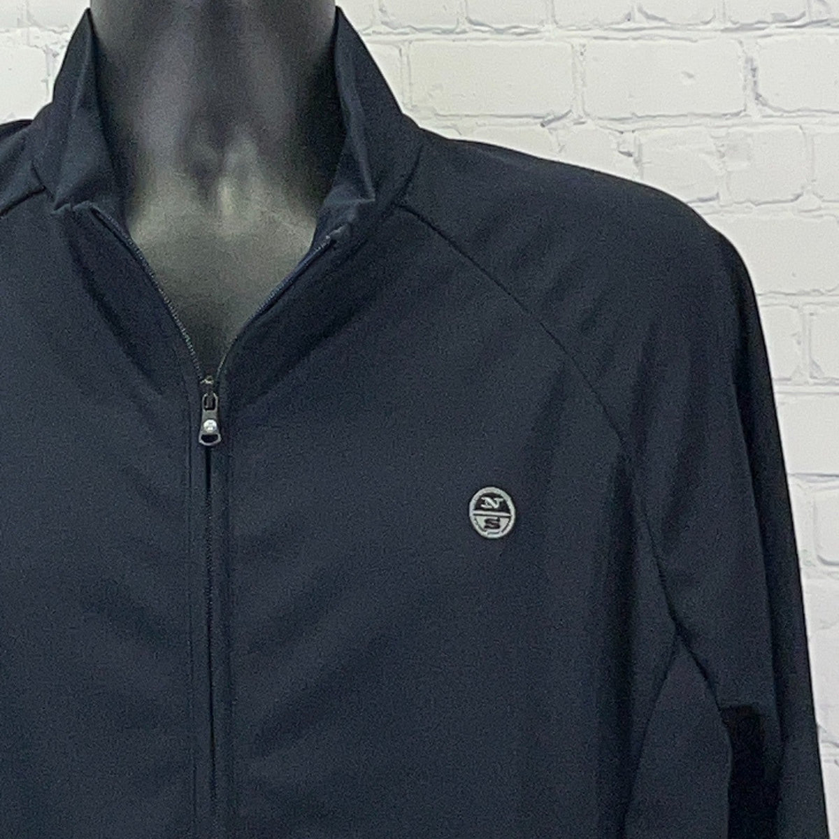 North Sails Racetech 3DL Full Zip Sailing Track Jacket Mens L Large Navy Blue