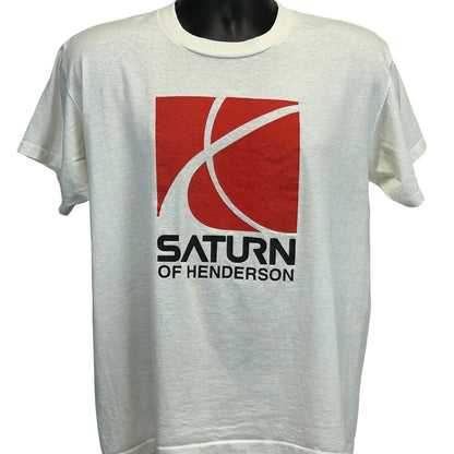 Saturn of Henderson Vintage 90s T Shirt Auto Car Dealership Las Vegas Tee Large