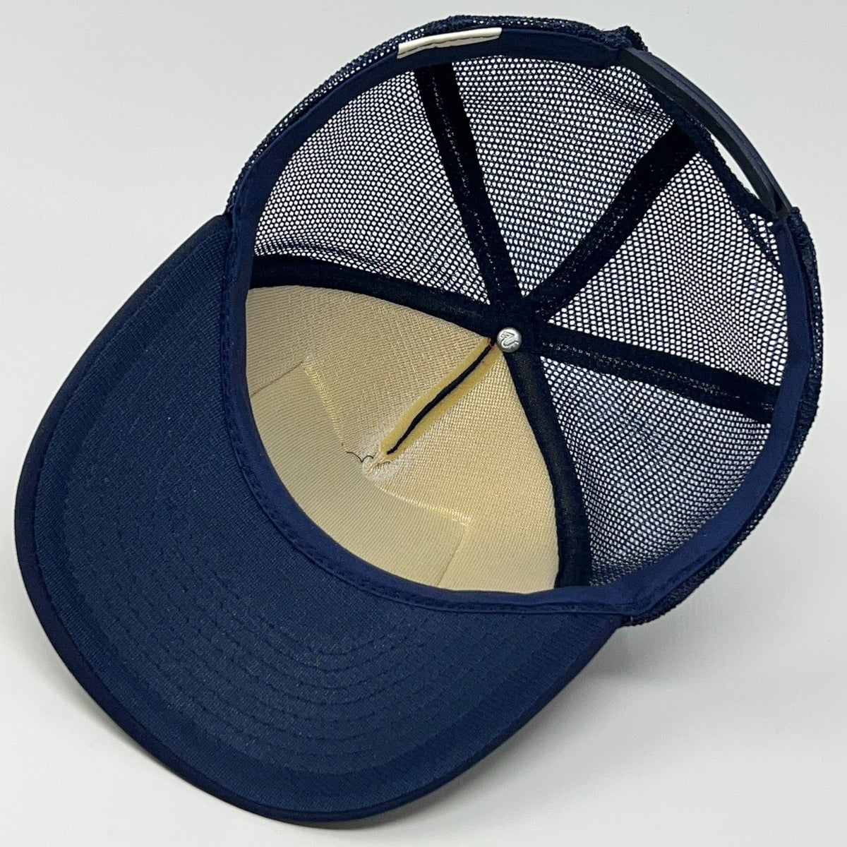 Vintage AMVETS Missouri Veterans Navy Blue Trucker Snapback Baseball Hat Cap