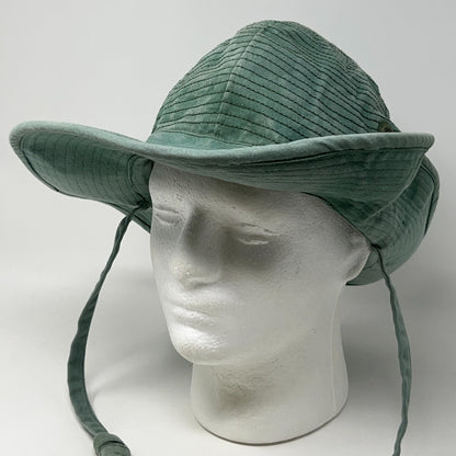 French Army Bush Hat L Large 58cm Boonie Style Green Canvas Wide Brim Chin Strap