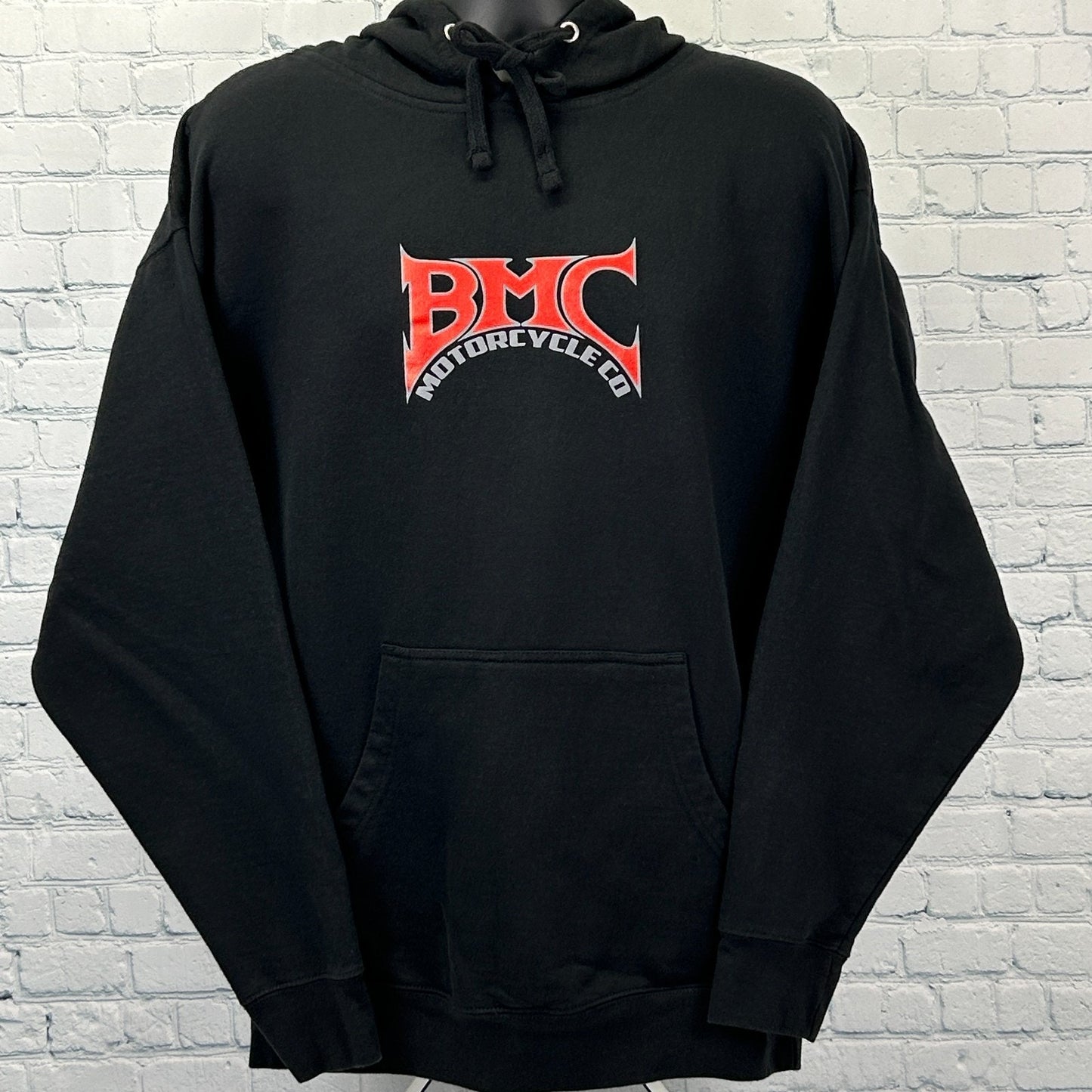 BMC Motorcycle Co Hoodie Hooded Sweatshirt Biker Black Mens XL X-Large
