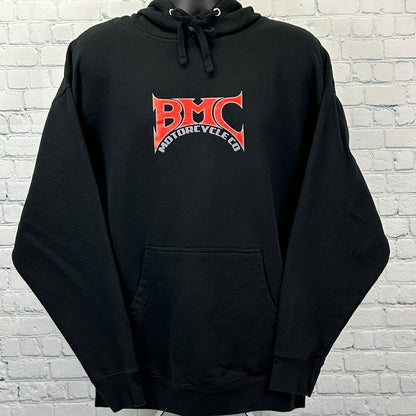 BMC Motorcycle Co Hoodie Hooded Sweatshirt Biker Black Mens XL X-Large