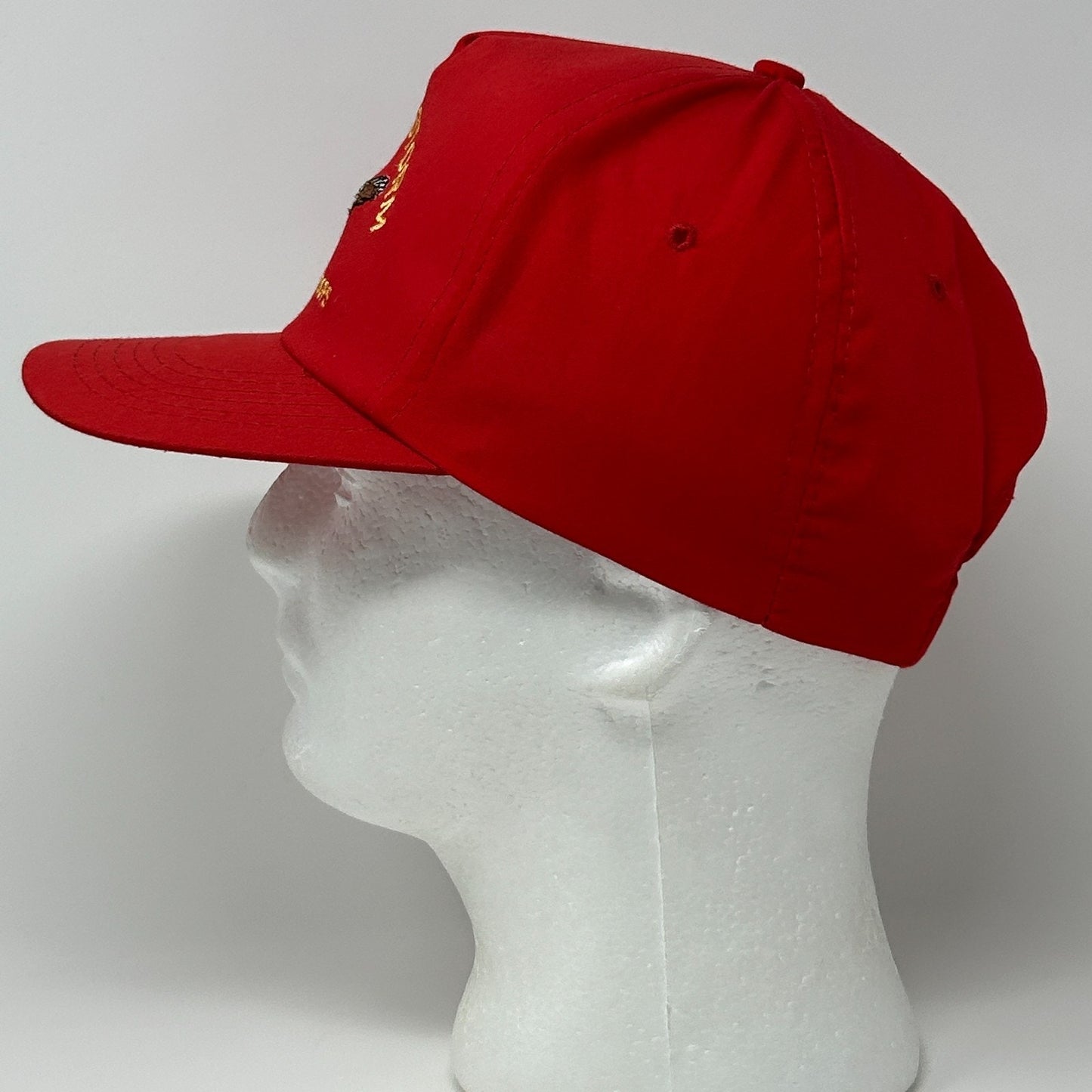 Vintage Operation Desert Storm Hat Cap Red 90s War Military Troops Snapback