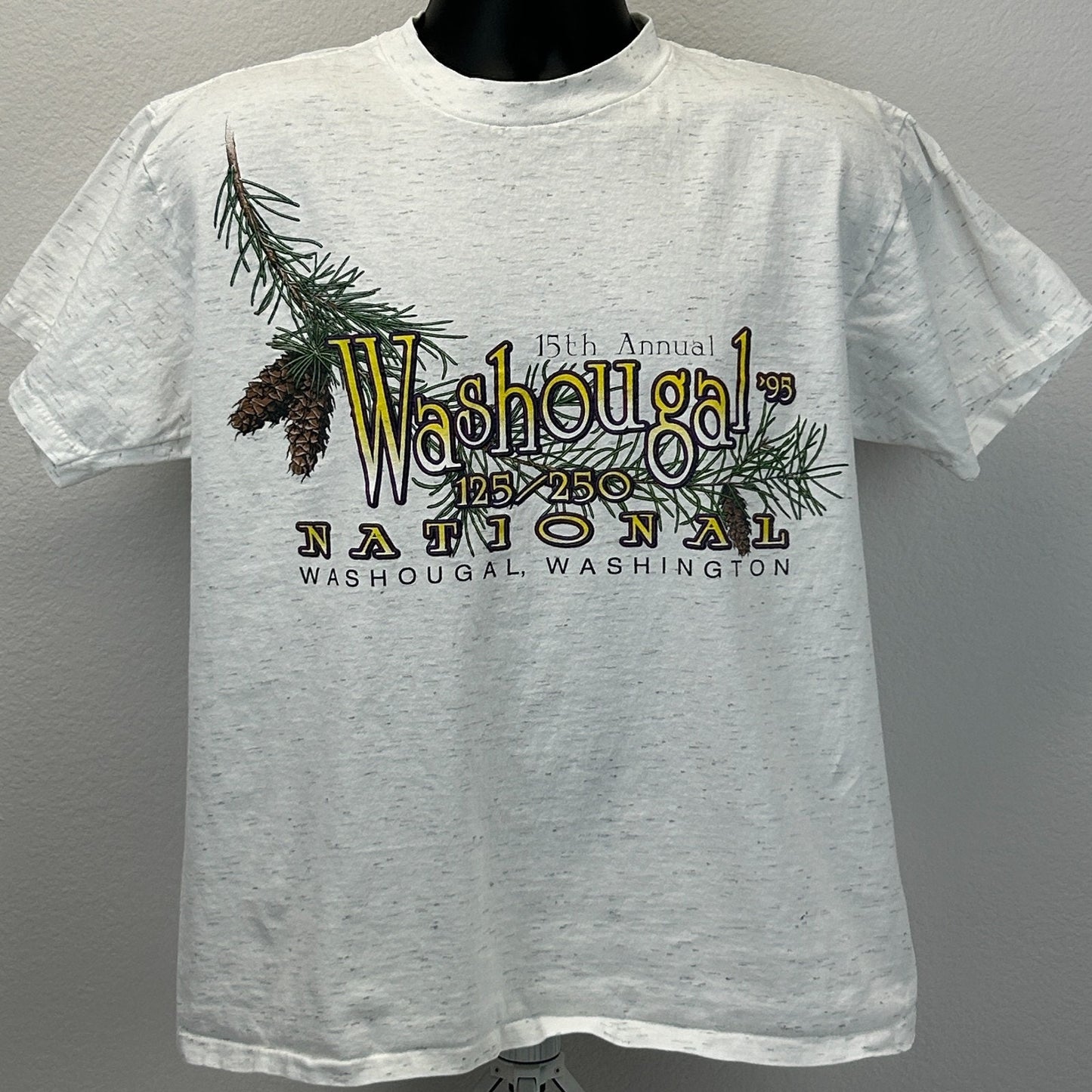 Vintage Washougal National T Shirt Mens L Large Gray MX Motocross Jeremy McGrath