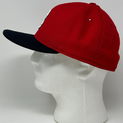 Vintage 90s Boston Red Sox Hat Baseball Cap New Era 5950 Wool USA Fitted 7 1/2