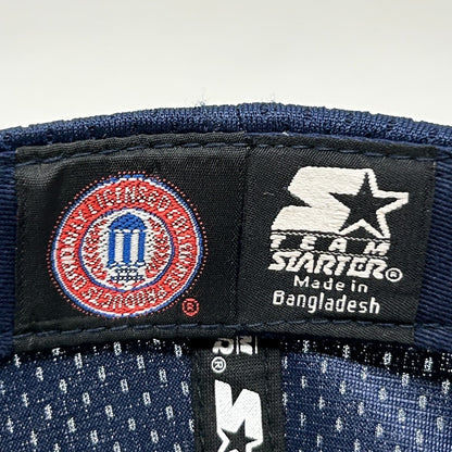 Michigan Wolverines Hat Cap University Starter Strapback Blue Jersey Mesh NCAA