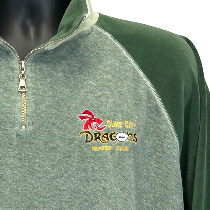 Duke City Dragons Rugby Club Sweater Vintage 90s X-Large Albuquerque Mens Green