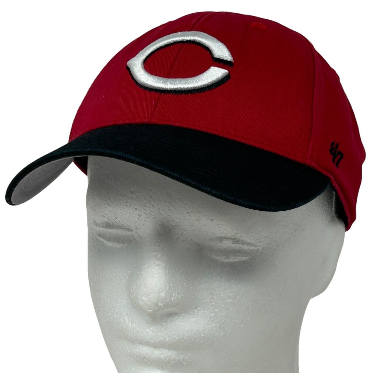 Gorra de béisbol de los Cincinnati Reds, gorra roja de seis paneles con cierre trasero tipo snapback de la marca 47 OSFA