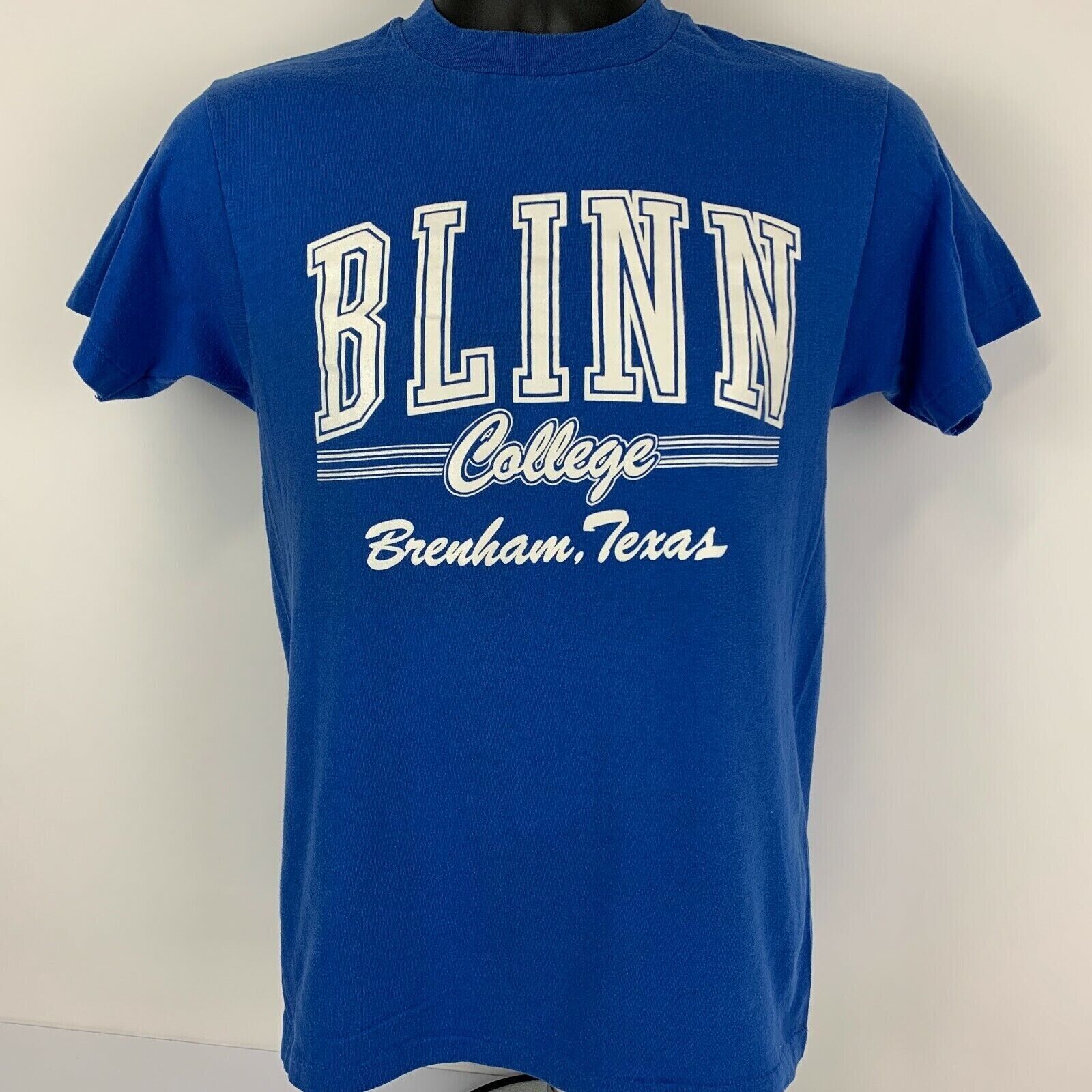 Blinn College Brenham Texas Vintage 80s T Shirt Small Buccaneers USA M Neon Vintage