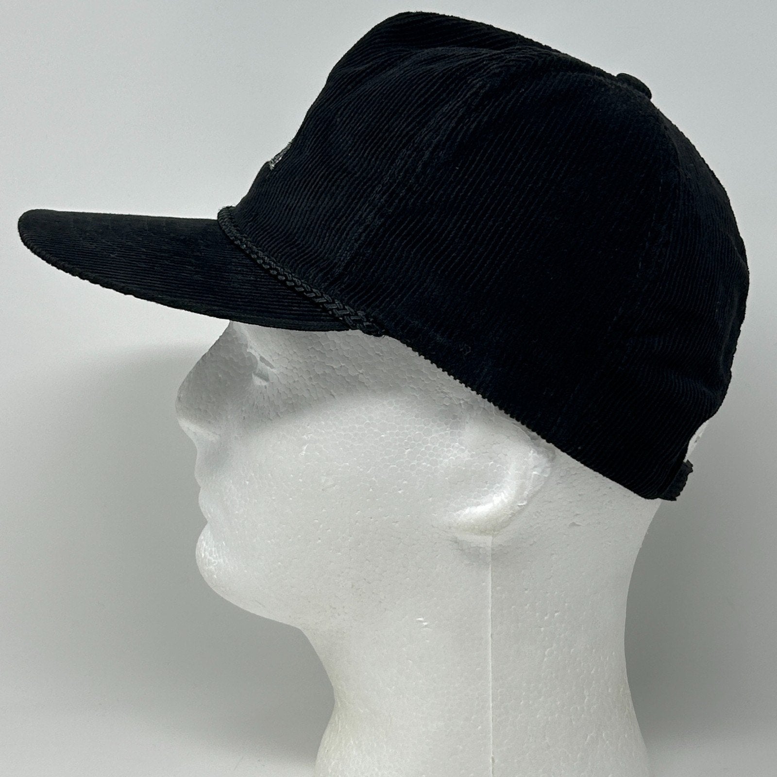Vintage 90s Dresser Trap Rock Hat Baseball Cap Wisconsin Rope Strapback Black - Neon Vintage