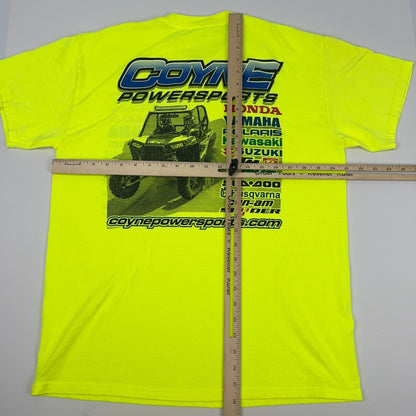 Coyne Powersports T Shirt L Large Yellow California OHV ATV UTV Off Roading Tee