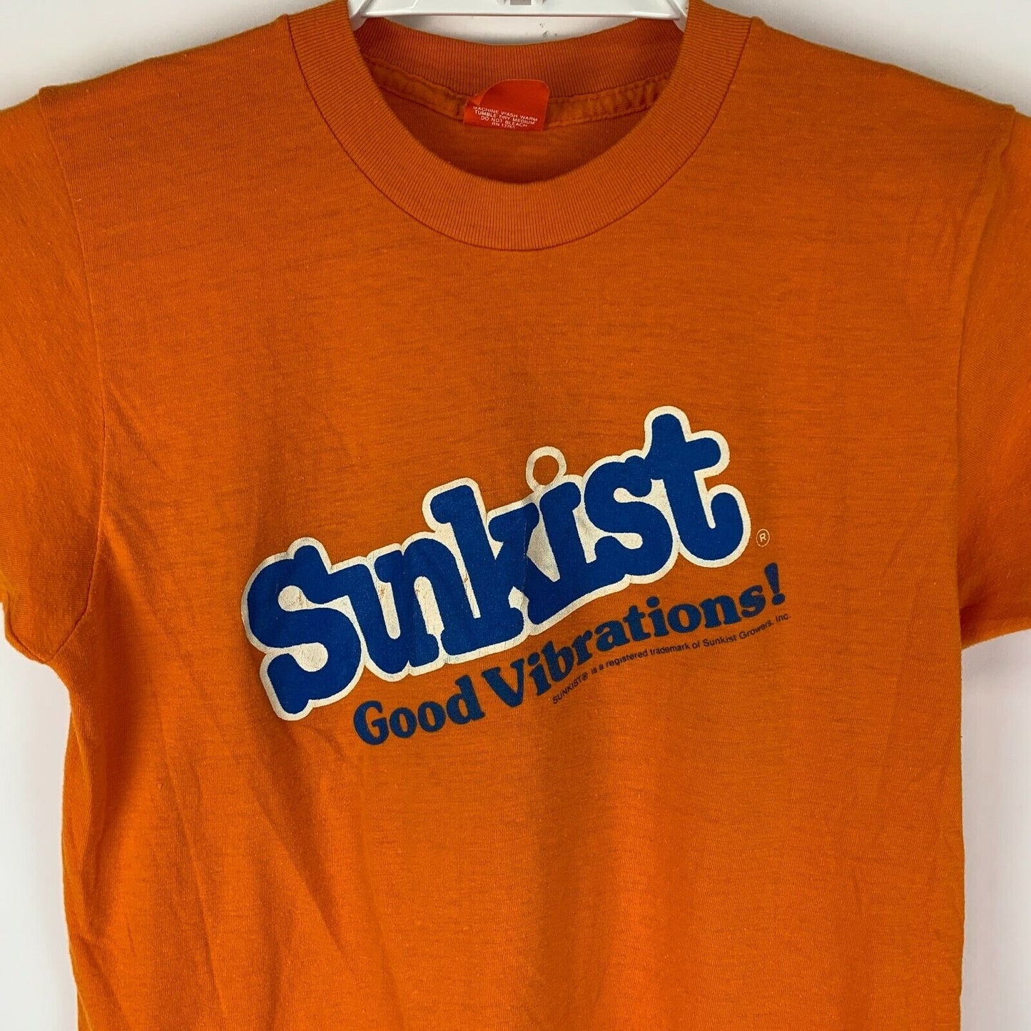 Camiseta vintage Sunkist Armadillo Airways Frisbee, talla pequeña, años 80, para hombre, color naranja