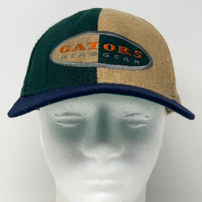Vintage 90s Florida Fighting Gators Hat Baseball Cap University Strapback Beige