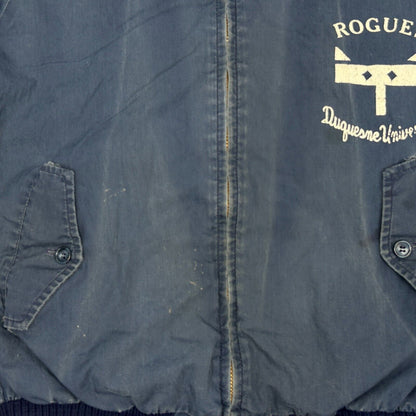 杜肯大学 Dukes 复古 50 年代夹克 中号 Rogues Catholic 男式 蓝色