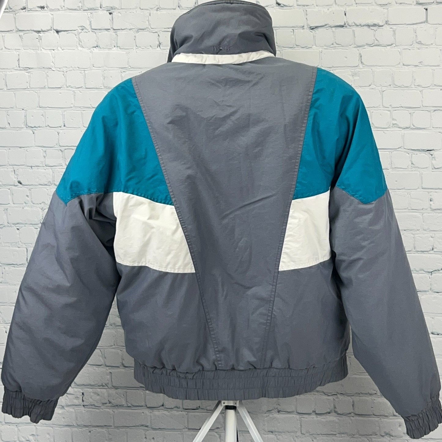 Vintage 80s 90s Profile Ski Jacket Coat Gray Skiing Skier Snowboarding L Large
