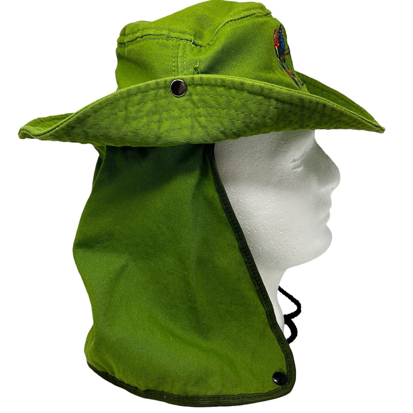 Manaus Amazonas Bush Boonie Hat With Neck Cover Flap Green Amazon Brazil