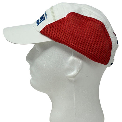 Gorra ligera para correr One America 500 Mini Marathon Gorra de bolsillo para corredores color blanco