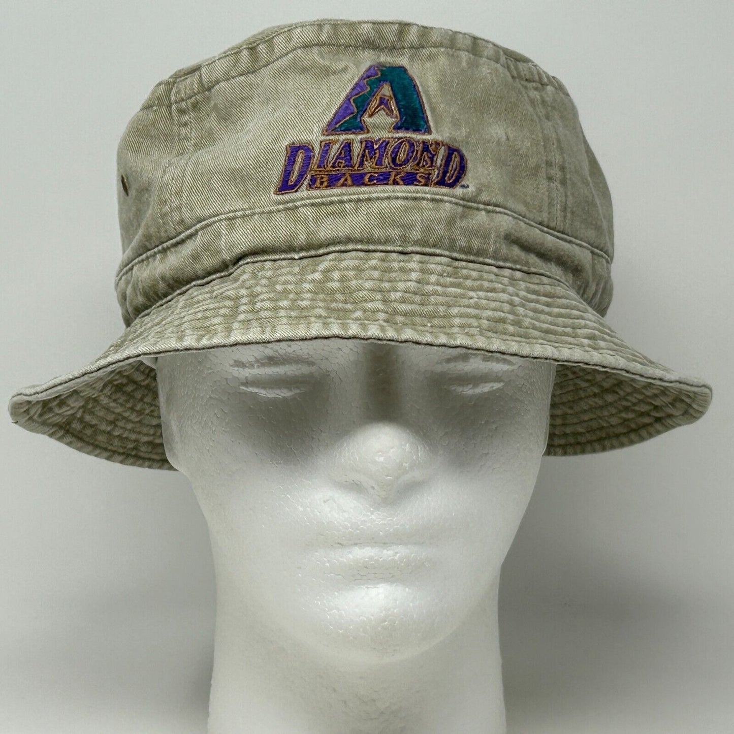 Sombrero de pescador de los Arizona Diamondbacks, sombrero de pescador, sombrero de pescador, sombrero de pescador beige tostado, béisbol de los Dbacks