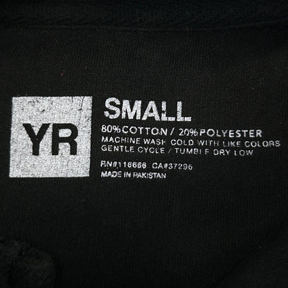 Young & Reckless YR Hoodie Hooded Sweatshirt Streetwear Logo Black S Small