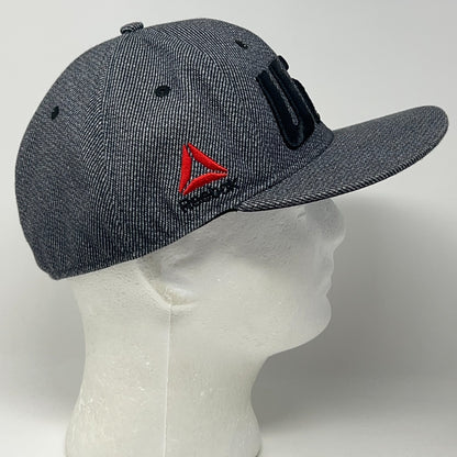 UFC Hat Baseball Cap MMA Mixed Martial Arts Reebok Gray 6 Panel Flex Fitted L-XL