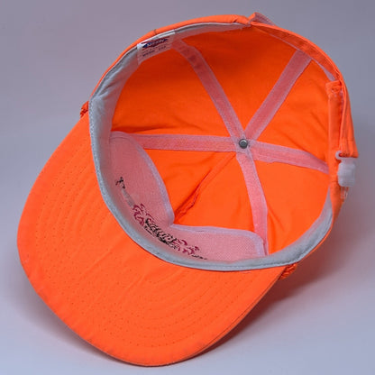 Vintage 90s 1994 Rose Bowl Game Staff Hat Cap Blaze Orange Wisconsin Badgers