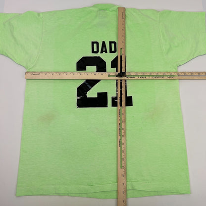 Vintage 80s 90s Kinky Jalapenos T Shirt Baseball Softball Dad USA Green L Large