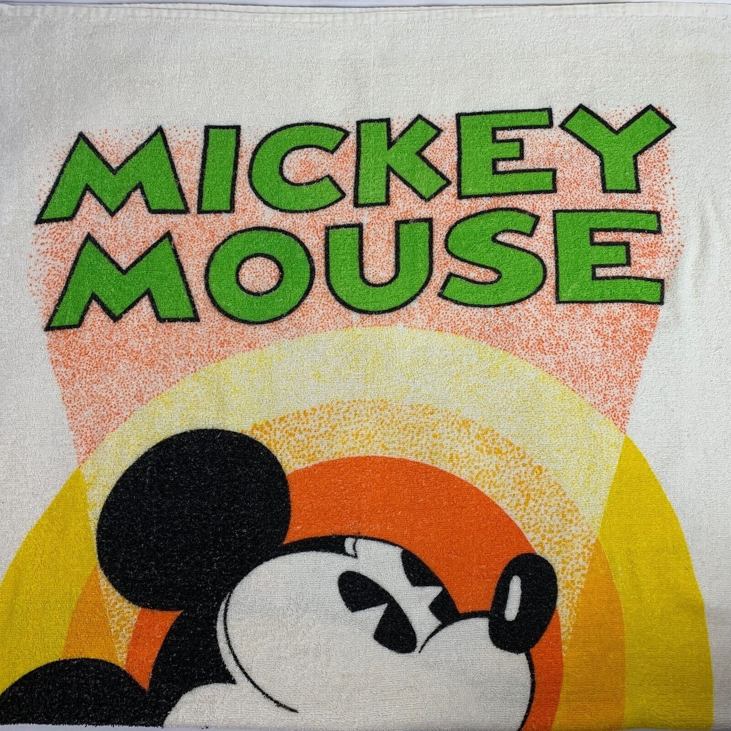 Vintage Mickey Mouse Beach Towel 80s 90s Walt Disney Disneyland Franco